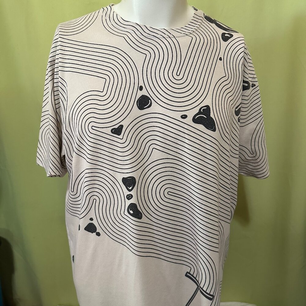 Zen Garden ninthWHEEL Design by Humans Men's Light Brown Shirt Size XL Cotton Po